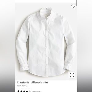 J Crew Ruffle Shirt